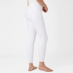 Horze Women's Kaitlin Knee Patch Breeches - White 8 Horze Women's Kaitlin Knee Patch Breeches - White -Horse Rider Wear 543723 800 800
