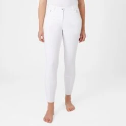 Horze Women's Kaitlin Knee Patch Breeches - White 9 Horze Women's Kaitlin Knee Patch Breeches - White -Horse Rider Wear 543724 800 800