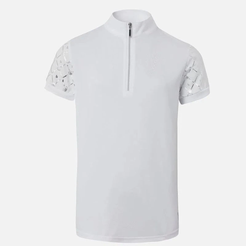 Horze Kids' Fia Short Sleeved Shirt - White 1 Horze Kids' Fia Short Sleeved Shirt - White