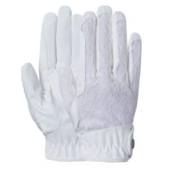 B Vertigo Women's Cooling Lace Riding Gloves - White