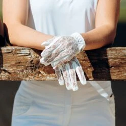 B Vertigo Women's Cooling Lace Riding Gloves - White -Horse Rider Wear 544544 800 800