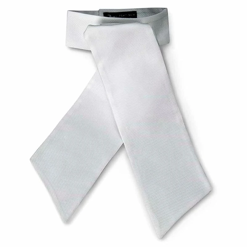 RJ Classics Camden Pre-Tied Stock Tie - White Cotton Pique 1 RJ Classics Camden Pre-Tied Stock Tie - White Cotton Pique