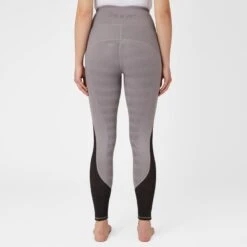 Horze Women's Danica High Waist Tights With Mesh Insert - Zinc 7 Horze Women's Danica High Waist Tights With Mesh Insert - Zinc -Horse Rider Wear 548156 800 800