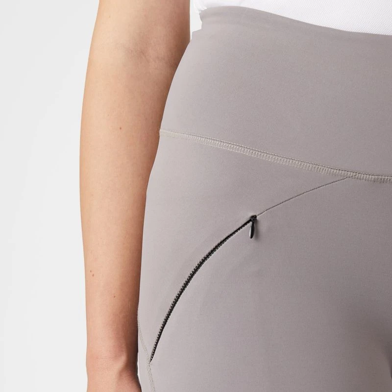 Horze Women's Danica High Waist Tights With Mesh Insert - Zinc 5 Horze Women's Danica High Waist Tights With Mesh Insert - Zinc - Image 5