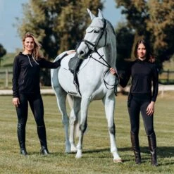 Horze Women's Nicki Breathable Technical Full Seat Tights - Black 9 Horze Women's Nicki Breathable Technical Full Seat Tights - Black -Horse Rider Wear 548224 800 800