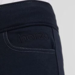 Horze Kids' Marlee Pull-on Full Seat Tights W/Contrast Stitching - Dress Dark Blue -Horse Rider Wear 548445 800 800
