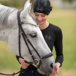 Cavalliera Bit Ear Warmer - Black -Horse Rider Wear 558579 800 800