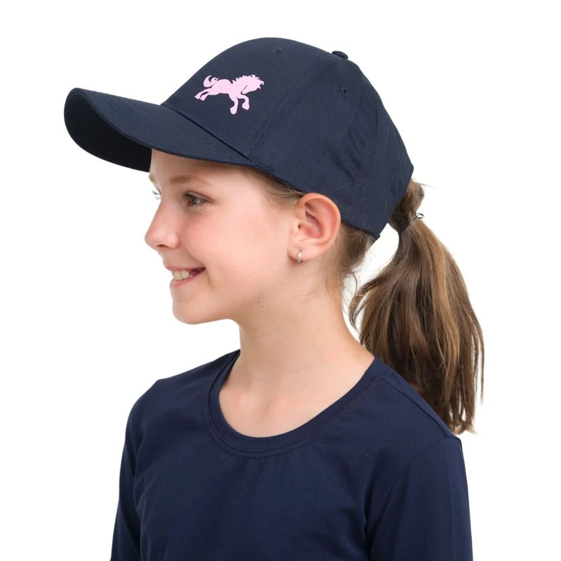 Cavalliera Kids' Pony Baseball Cap - Navy Blue 2 Cavalliera Kids' Pony Baseball Cap - Navy Blue - Image 2