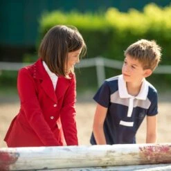 Cavalliera Kids' I Love Crystals Show Jacket - Ruby Red/Silver 7 Cavalliera Kids' I Love Crystals Show Jacket - Ruby Red/Silver -Horse Rider Wear 558820 800 800