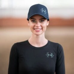 Cavalliera Bit Baseball Cap - Navy Blue -Horse Rider Wear 558900 800 800