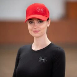 Cavalliera Bit Baseball Cap - Red -Horse Rider Wear 559007 800 800