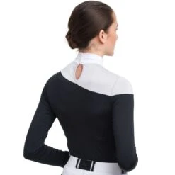 Cavalliera Women's High Performance Long Sleeve Oval Show Shirt - Black/Grey -Horse Rider Wear 559040 800 800