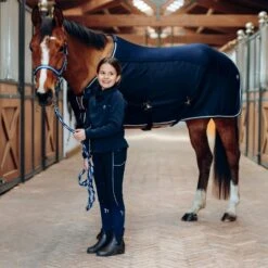 Horze Kids' Ella Full Seat Tights - Peacoat Dark Blue 9 Horze Kids' Ella Full Seat Tights - Peacoat Dark Blue -Horse Rider Wear 563543 800 800