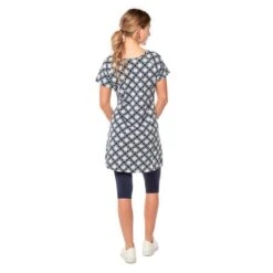 EQL Women's Everyday Tunic Dress - Indigo Tiles -Horse Rider Wear 566142 800 800