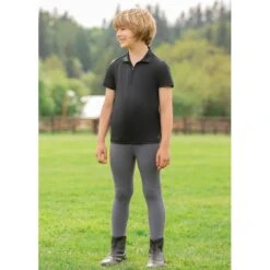 Kerrits Kids' Ice Fil Full Seat Tech Tights - Shadow -Horse Rider Wear 568083 800 800