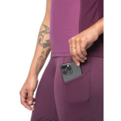 Kerrits Women's Free Style Knee Patch Pocket Tights - Raisin/Magenta -Horse Rider Wear 568643 800 800