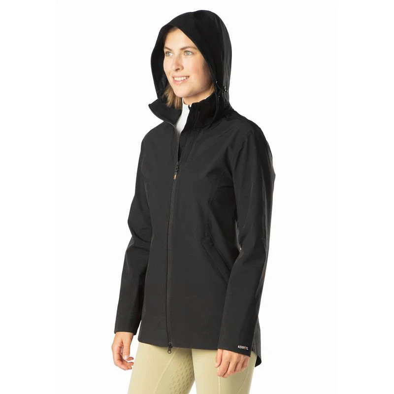 Kerrits Women's Waterproof Rain Jacket - Black 3 Kerrits Women's Waterproof Rain Jacket - Black - Image 3