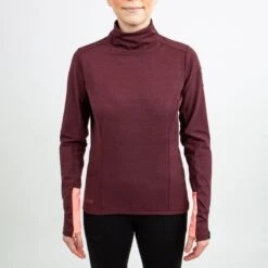 Irideon Women's Radiant Mock Crew Top - Henna