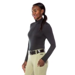 Kerrits Women's Ice Fil Lite Long Sleeve Shirt Solid - Black -Horse Rider Wear 576391 800 800