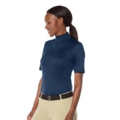 Kerrits Women's Ice Fil Lite Short Sleeve Shirt Solid - Navy -Horse Rider Wear 576537 800 800