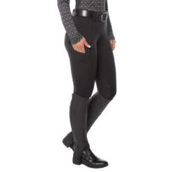 Kerrits Women's Power Stretch Knee Patch Pocket Tights - Black -Horse Rider Wear 577719 800 800