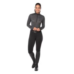 Kerrits Women's Power Stretch Knee Patch Pocket Tights - Black -Horse Rider Wear 577720 800 800