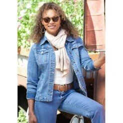 EQL Women's In Motion Jean Jacket - Light Wash 5 EQL Women's In Motion Jean Jacket - Light Wash -Horse Rider Wear 580172 800 800