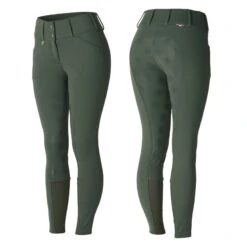 Horze Women's Grand Prix Full Seat Breeches - Thyme Green