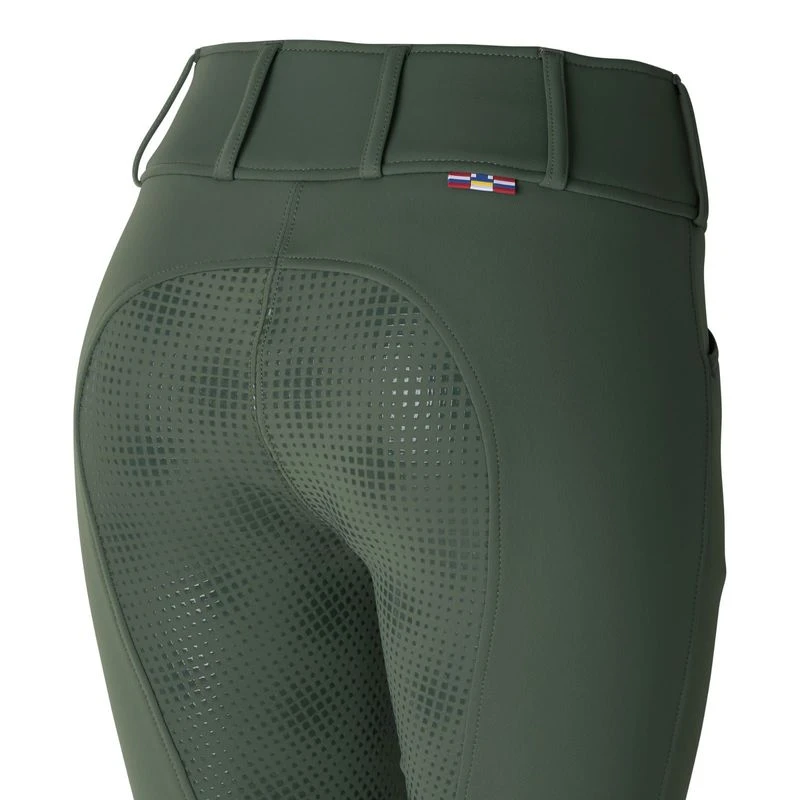 Horze Women's Grand Prix Full Seat Breeches - Thyme Green 2 Horze Women's Grand Prix Full Seat Breeches - Thyme Green - Image 2