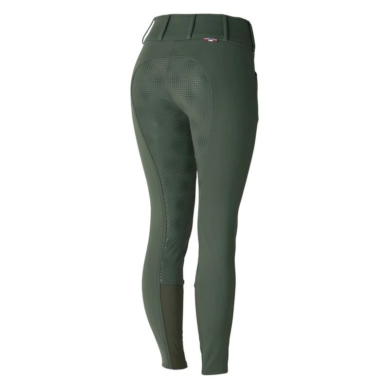 Horze Women's Grand Prix Full Seat Breeches - Thyme Green 3 Horze Women's Grand Prix Full Seat Breeches - Thyme Green - Image 3