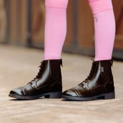 Horze Kids' Kilkenny Polyurethane Jodhpur Boots - Brown -Horse Rider Wear 581348 800 800