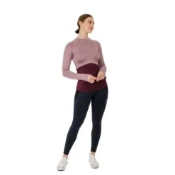 Horseware Women's Jade Crewneck Tech Baselayer - Elderberry/Purple -Horse Rider Wear 581431 800 800