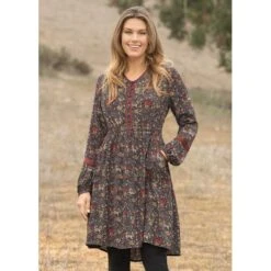 EQL Women's Ecovero Boheme Tunic Dress - Cinnabar Enchanted Garden -Horse Rider Wear 582304 800 800