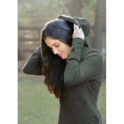 EQL Women's Weekender Fleece Hoodie Dress - Spruce -Horse Rider Wear 582357 800 800