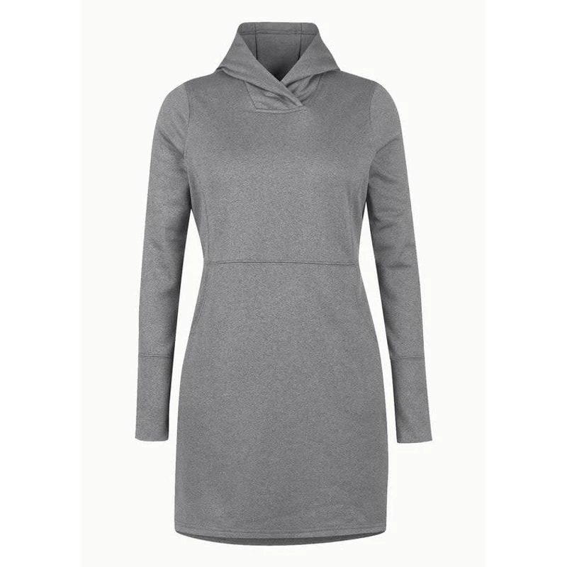EQL Women's Weekender Fleece Hoodie Dress - Heather Grey 1 EQL Women's Weekender Fleece Hoodie Dress - Heather Grey