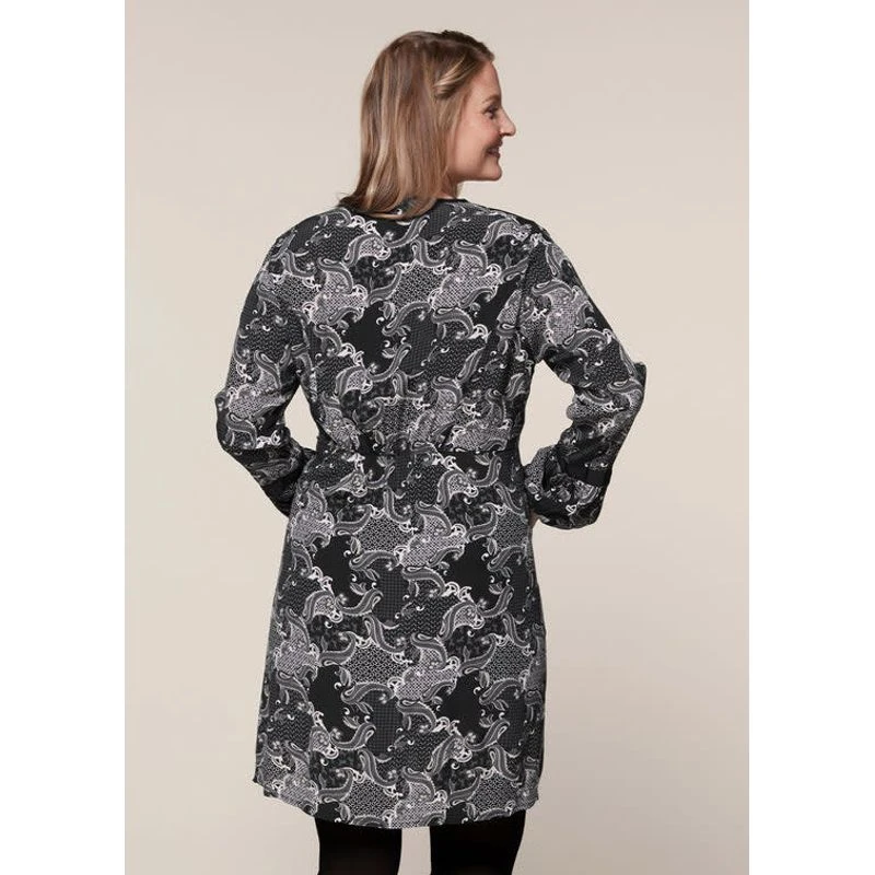 EQL Women's Ecovero Boheme Tunic Dress - Black Patchwork Paisley 3 EQL Women's Ecovero Boheme Tunic Dress - Black Patchwork Paisley - Image 3