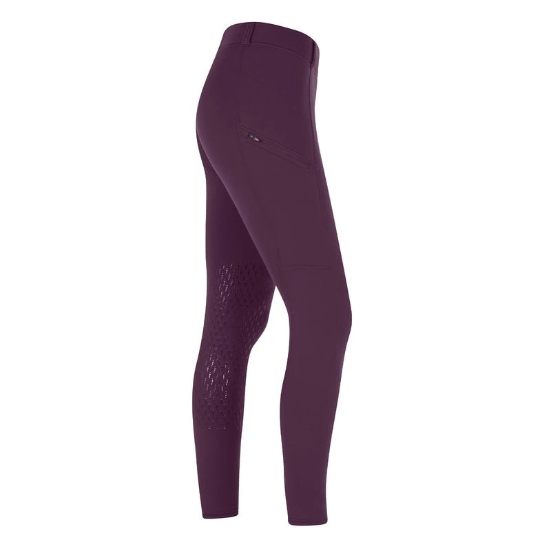 Kerrits Kids' Power Stretch Knee Patch Pocket Tights - Raisin 3 Kerrits Kids' Power Stretch Knee Patch Pocket Tights - Raisin - Image 3