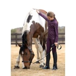 Kerrits Kids' Power Stretch Knee Patch Pocket Tights - Raisin 7 Kerrits Kids' Power Stretch Knee Patch Pocket Tights - Raisin -Horse Rider Wear 585694 800 800