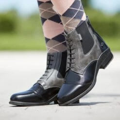 Horze Women's Kilkenny Two-Toned Paddock Boots - Black/Grey 7 Horze Women's Kilkenny Two-Toned Paddock Boots - Black/Grey -Horse Rider Wear 586643 800 800