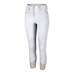 RJ Classics Women's Harper Silicone Knee Patch Breeches - White
