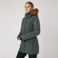 Horze Women's Brooke Long Parka Jacket - Urban Chic -Horse Rider Wear 590768 800 800