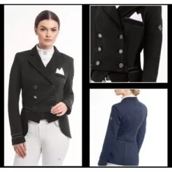 Fair Play Women's Elizabeth Comfimesh Short Tail Coat - Navy 7 Fair Play Women's Elizabeth Comfimesh Short Tail Coat - Navy -Horse Rider Wear 592801 800 800