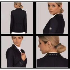 Fair Play Women's Taylor Rose Gold Comfimesh Show Jacket - Navy -Horse Rider Wear 593528 800 800