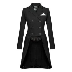 Fair Play Women's Dorothee Rose Gold Shadbelly Coat - Black