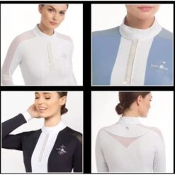 Fair Play Women's Claire Pearl Long Sleeve Competition Shirt - White -Horse Rider Wear 594712 800 800