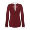 Fair Play Women's Cathrine Long Sleeve Competition Shirt - Burgundy/White