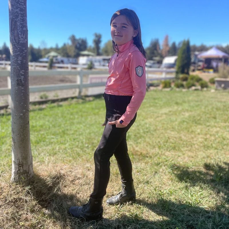 Irideon Kids' Thermaluxe 1/4 Zip Top - Salmon 1 Irideon Kids' Thermaluxe 1/4 Zip Top - Salmon