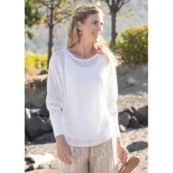 EQL Women's Organic Cotton Mesh Weekender Top - Soft White 8 EQL Women's Organic Cotton Mesh Weekender Top - Soft White -Horse Rider Wear 598311 800 800