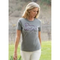 EQL Women's Inspirational Quote T-Shirt - Heather Grey -Horse Rider Wear 599046 800 800
