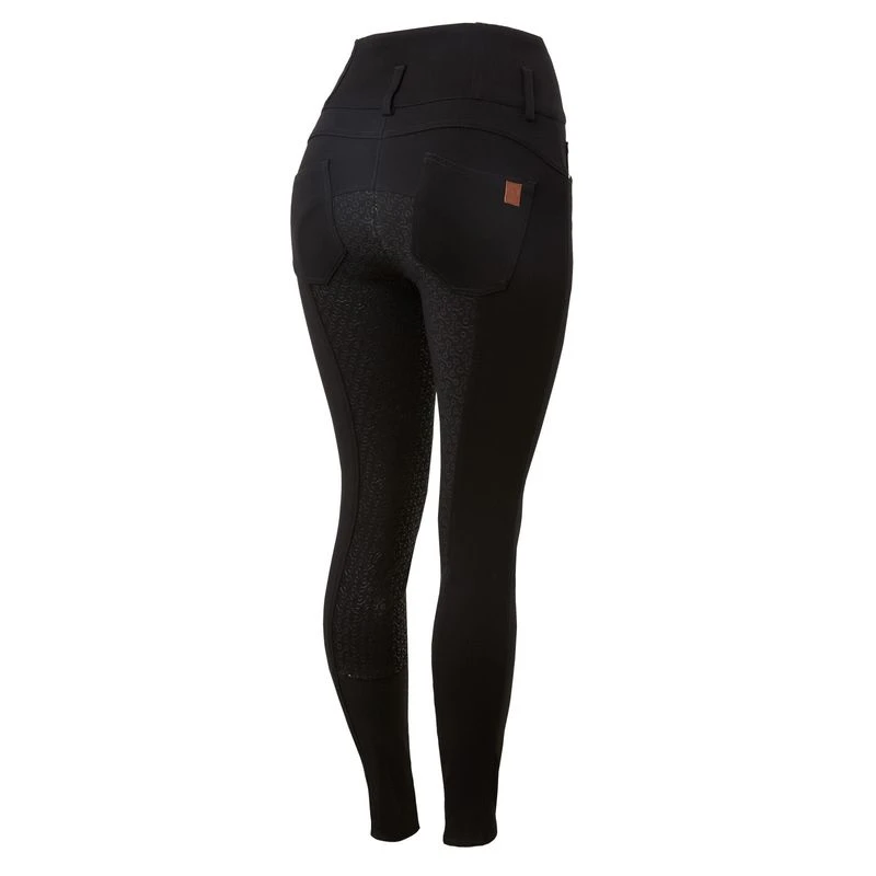 Horze Women's Tara Full Seat Thermo Breeches - Black 1 Horze Women's Tara Full Seat Thermo Breeches - Black